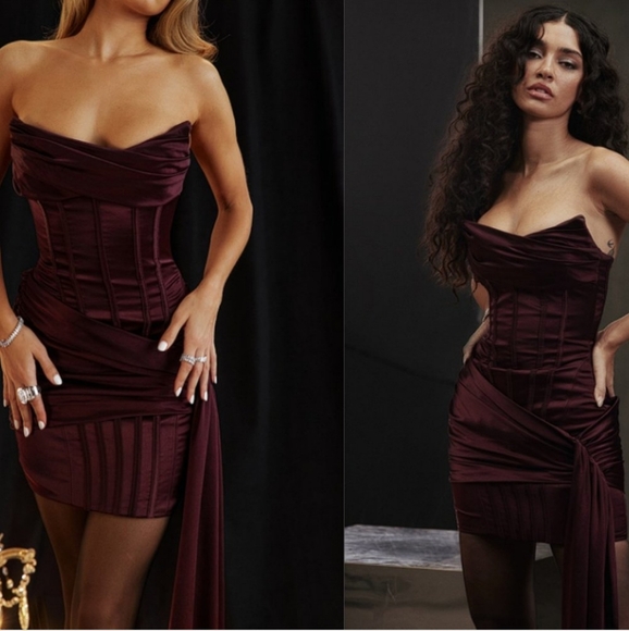 Loubella mulberry strapless corset dress - Picture 2 of 6